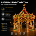 Exhibición Inmersiva Grande de Carrusel LED Transitable para Fotos - Soluciones de Iluminación Comercial Navideña para Centros Comerciales y Distritos Minoristas