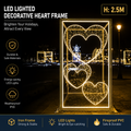 Commercial Holiday Lighting Solutions Giant 3D LED Decorative Heart Frame | Premium 2.5-Meter Romantic Wedding Plaza Interactive Walk-Through Photo-Op Landmark