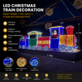 Commercial Holiday Lighting Solutions Giant 3D LED Christmas Train Sculpture | Premium 10-Meter Immersive Express Plaza Landscape Landmark