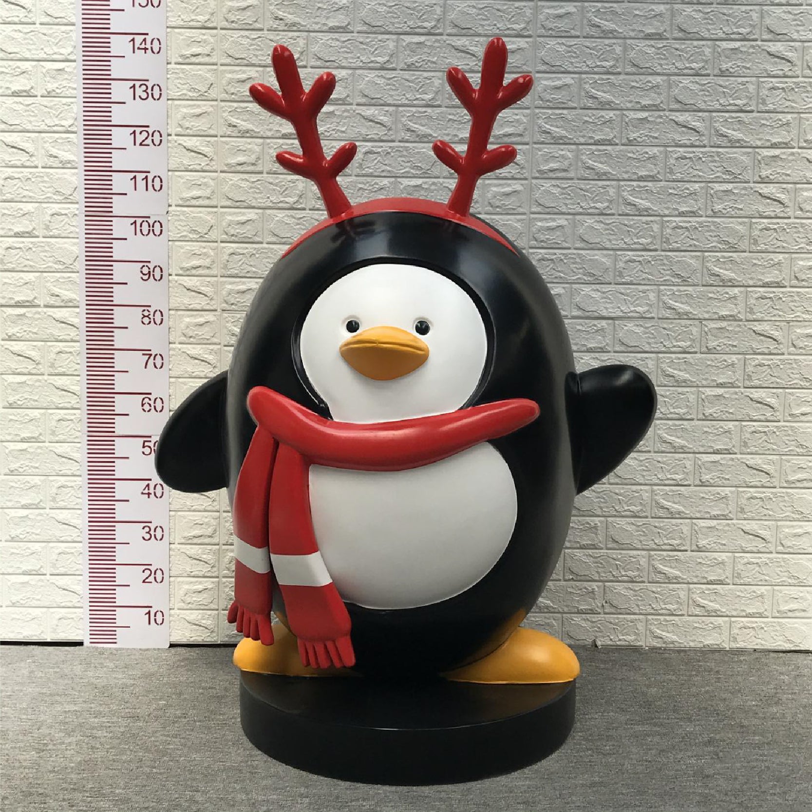 Amazing Life-Size Fiberglass Penguin Statue & Winter Mascot Sculptures - Commercial Holiday Landscape Decoration for Shopping Malls, Plazas & Aquariums