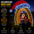 Commercial Holiday Lighting Solutions Walk-Through 3D LED Santa Hat Arch Light | Premium Festive Christmas Cap Grotto Gateway Landmark