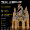 Nuevos adornos navideños grandes para exteriores comerciales, enorme arco de luces LED de cisne real, princesa, grande para exteriores