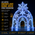Arco Gigante de Bola de Navidad con Motivo 3D Azul Hielo Directo de Fábrica - Soluciones de Iluminación Comercial Navideña para Centros Comerciales y Decoraciones Urbanas