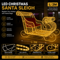 Commercial Holiday Lighting Solutions 3D LED Santa Sleigh | Premium Outdoor Interactive Wire Frame Motif Display