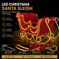 CommercialHolidayLightingSolutions 3D LED Santa Sleigh | Premium Outdoor Interactive Tinsel Motif Display