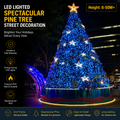 Commercial Holiday Lighting Solutions | 50M+ Master-Series Giant Blue LED Star-Decor Pine Landmark – FactoryDirect Architectural Grade Festive Decoration for City Decorations and Holiday Events