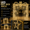 Commercial Holiday Lighting Solutions 3D LED Gift Box Arch | Premium Outdoor Immersive Walkthrough Holiday Motif