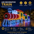 Commercial Holiday Lighting Solutions Giant 3D LED Decorative Train Display | Premium 10-Meter Holiday Express Plaza Landscape Landmark