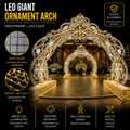 Commercial Holiday Lighting Solutions Walk-Through 3D LED Baroque Palace Arch | Premium Giant Filigree Regal Gateway Landmark