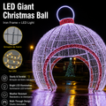 Commercial Holiday Lighting Solutions Walk-Through 3D LED Purple Christmas Ball | Premium Giant Festive Bauble Tunnel Landmark