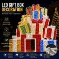 Commercial Holiday Lighting Solutions 3D LED Walk-Through Stacked Gift Box Tower | Premium Multicolor Present Pyramid Landmark