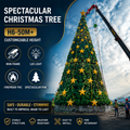Commercial Holiday Lighting Solutions Spectacular Giant Pine Tree | Premium 6-50M+ LED Starry Matrix Luxury Conical Christmas Tree Landmark Display