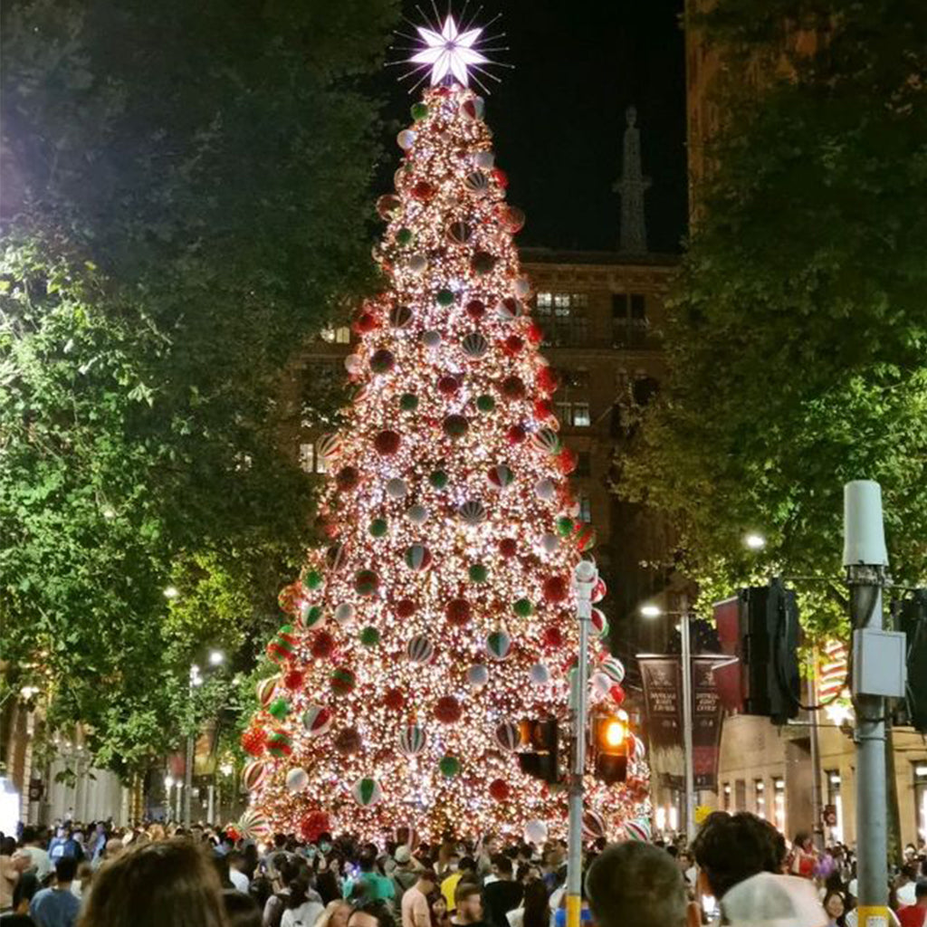 Commercial Giant Red Spiraled LED Christmas Tree - 6M (20ft) / 10M (33ft) / 15M (50ft) & Custom Sizes Available