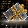 Commercial Holiday Lighting Solutions 3D LED Tilted Gift Box Centerpiece | Premium Outdoor Illuminated Present Sculpture