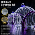 Commercial Holiday Lighting Solutions Walk-Through 3D LED White & Purple Christmas Ball | Premium Giant Festive Bauble Tunnel Multi-Pack