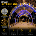 Commercial Holiday Lighting Solutions Walk-Through 3D LED Giant Light Tunnel Arch | Premium Starry Night Event Canopy Landmark