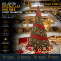 Commercial Holiday Lighting Solutions | Master-Series Giant Ribbon Pine Tree for Shopping Malls