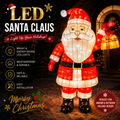 Commercial Holiday Lighting Solutions 3D LED Santa Claus holding Lantern | Large Silk Motif Display