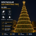 Commercial Holiday Lighting Solutions Spectacular Pine Tree | Premium 6-50M+ LED Swag Ribbon Luxury Conical Christmas Tree Landmark Display