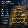 Grand-Scale Illuminated Pine Landmark | 50M Commercial Ribbon Matrix Holiday Sculpture