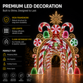 5m-20m (16ft-65ft) Commercial Christmas 3D LED Candy Cane Archway Tunnel