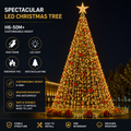 Commercial Holiday Lighting Solutions Spectacular Giant Pine Tree | Premium 6-50M+ LED Ornament Matrix Luxury Conical Christmas Tree Landmark Display