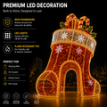 Commercial Holiday Lighting Solutions | 4M-6M Bespoke Giant LED Christmas Stocking Motif – FactoryDirect Architectural Grade Festive Walk-Through Sculpture for Shopping Malls and Public Plazas