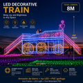 Product Title Commercial Holiday Lighting Solutions Giant 3D LED Decorative Train Display | Premium 8-Meter Walk-Through Double-Decker Observation Express Plaza Landscape Landmark