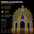 Pavo Real Gigante Luminoso Comercial Transitable | Pabellón de Arco con Motivo de Pavo Real LED 3D para Exposiciones Festivas en la Ciudad