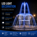Commercial Holiday Lighting Solutions 3D LED Blossom Fountain Arch | Premium Giant Outdoor Architectural Light Sculpture