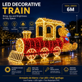 Commercial Holiday Lighting Solutions Giant 3D LED Decorative Train Display | Premium 6-Meter Teddy Bear Express Plaza Landscape Landmark