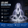 Commercial Holiday Lighting Solutions 3D LED Blossom Fountain Arch | Premium Giant Outdoor Architectural Light Sculpture