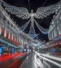 Grand Christmas Angel Silk Lantern Sculpture - Large 3D Festive Light Show Art Display for Commercial Streets, Festivals, and Theme Parks