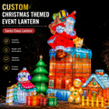 Bespoke Santa Claus Christmas Lanterns | Custom Holiday Event Lighting