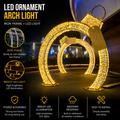 Commercial Holiday Lighting Solutions Walk-Through 3D LED Ornament Arch Light | Premium Giant Bauble Canopy Pathway Landmark