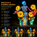 Bespoke Skeleton & Flower Lanterns | Professional Illuminated Light Sculptures for Festivals