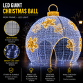 Commercial Holiday Lighting Solutions Walk-Through 3D LED Golden Snowflake Ball | Premium Giant Festive Bauble Tunnel Landmark
