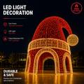 3m 4m 5m Commercial Walk-Through Santa Hat | Giant Outdoor 3D Christmas Pavilion Light for City Holiday Displays