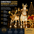 Bespoke Reindeer & Sleigh Christmas Lanterns | Professional Holiday Display Art