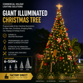 Programmable New Year Christmas Decoration Attractive Artificial 6m 10m 15m Giant PVC Illuminated Christmas Tree