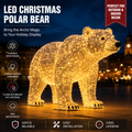 Commercial Holiday Lighting Solutions 3D LED Standing Polar Bear | Large Arctic Wildlife Motif Display