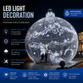 Commercial Holiday Lighting Solutions Walk-Through 3D LED White Sphere Ornament | Premium Giant Winter Wonderland Bauble Landmark