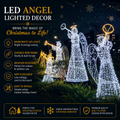 Commercial Holiday Lighting Solutions 3D LED Angel Symphony Choir | Premium Outdoor Trumpeting Angel Ensemble Display