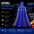 Grand Holiday Illumination Displays 3D LED Majestic Blue Bell | Premium Giant Festive Landmark Motif