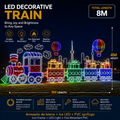 Commercial Holiday Lighting Solutions Giant 3D LED Decorative Train Display | Premium 8-Meter Horizon Festival Express Plaza Landscape Landmark
