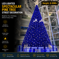 Commercial Holiday Lighting Solutions | 50M+ Master-Series Bespoke Giant Blue LED Pine Landmark – FactoryDirect Architectural Grade Festive Decoration for Theme Parks and Immersive Holiday Events