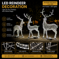 Commercial Holiday Lighting Solutions 3D LED Elegant Reindeer Family | Premium Outdoor Festive Motif Display Set