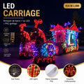 Commercial Holiday Lighting Solutions Giant 3D LED Decorative Carriage Display | Premium 8-Meter Romantic Fairy-Tale Horse-Drawn Cinderella Carriage Plaza Interactive Landmark
