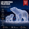 CommercialHolidayLightingSolutions 3D LED Christmas Polar Bear Family | Large Arctic Motif Display