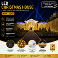 Commercial Holiday Lighting Solutions Giant 3D LED Christmas House | Premium 22-Meter Majestic Palace Walk-Through Estate Plaza Landscape Landmark